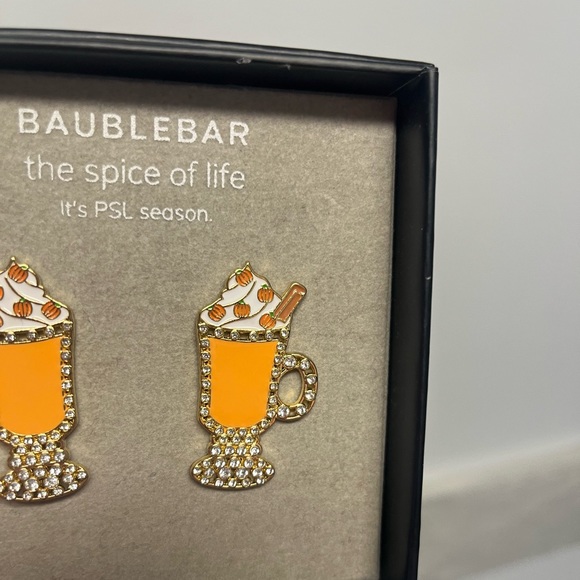 NEW BAUBLEBAR Pumpkin Spice Latte Earrings - Picture 3 of 3